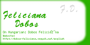 feliciana dobos business card